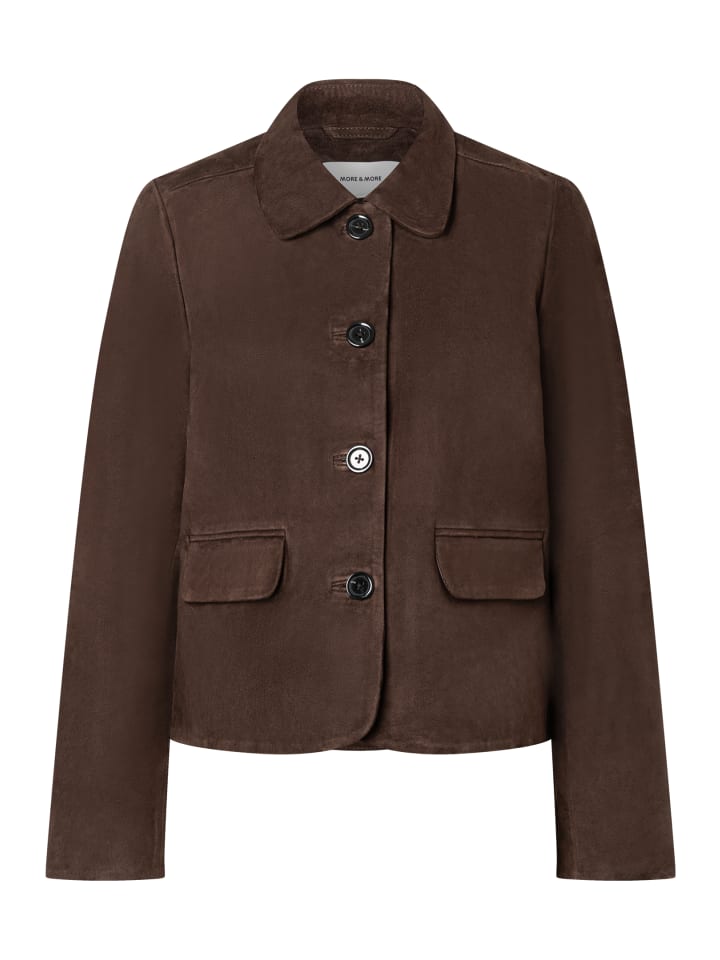 

More & More Короткая замшевая куртка цвета эспрессо