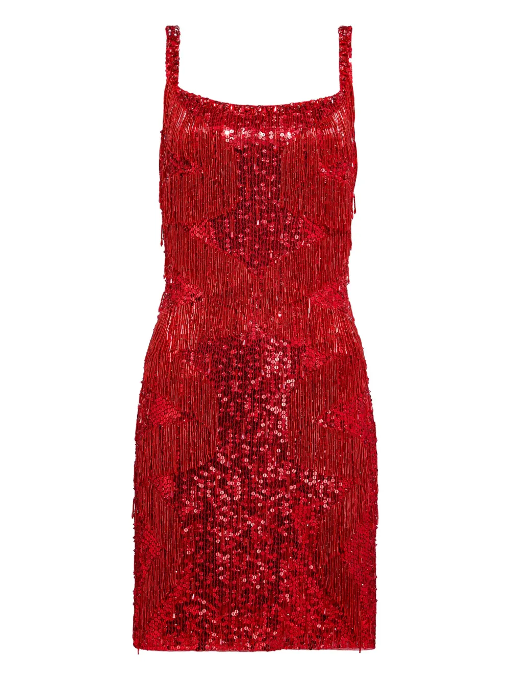 

Мини-платье Tina с пайетками и бахромой Jenny Packham, красный