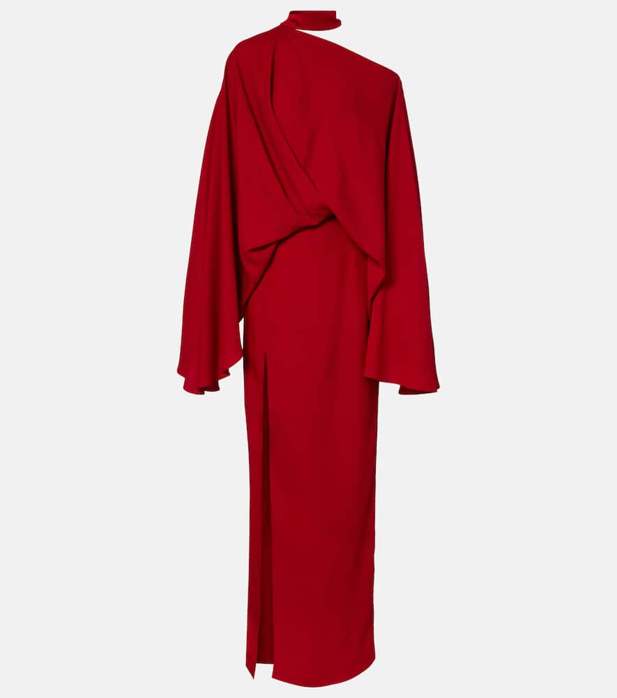 

Платье макси Brooks из крепа с деталями в виде шарфа Taller Marmo, Ruby