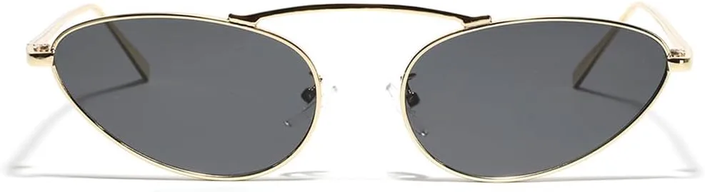 

Металлические солнцезащитные очки для женщин, винтажные солнцезащитные очки для мужчин, защита от УФ-излучения UV400, зеленые, черные, женское украшение VFDHN, Black