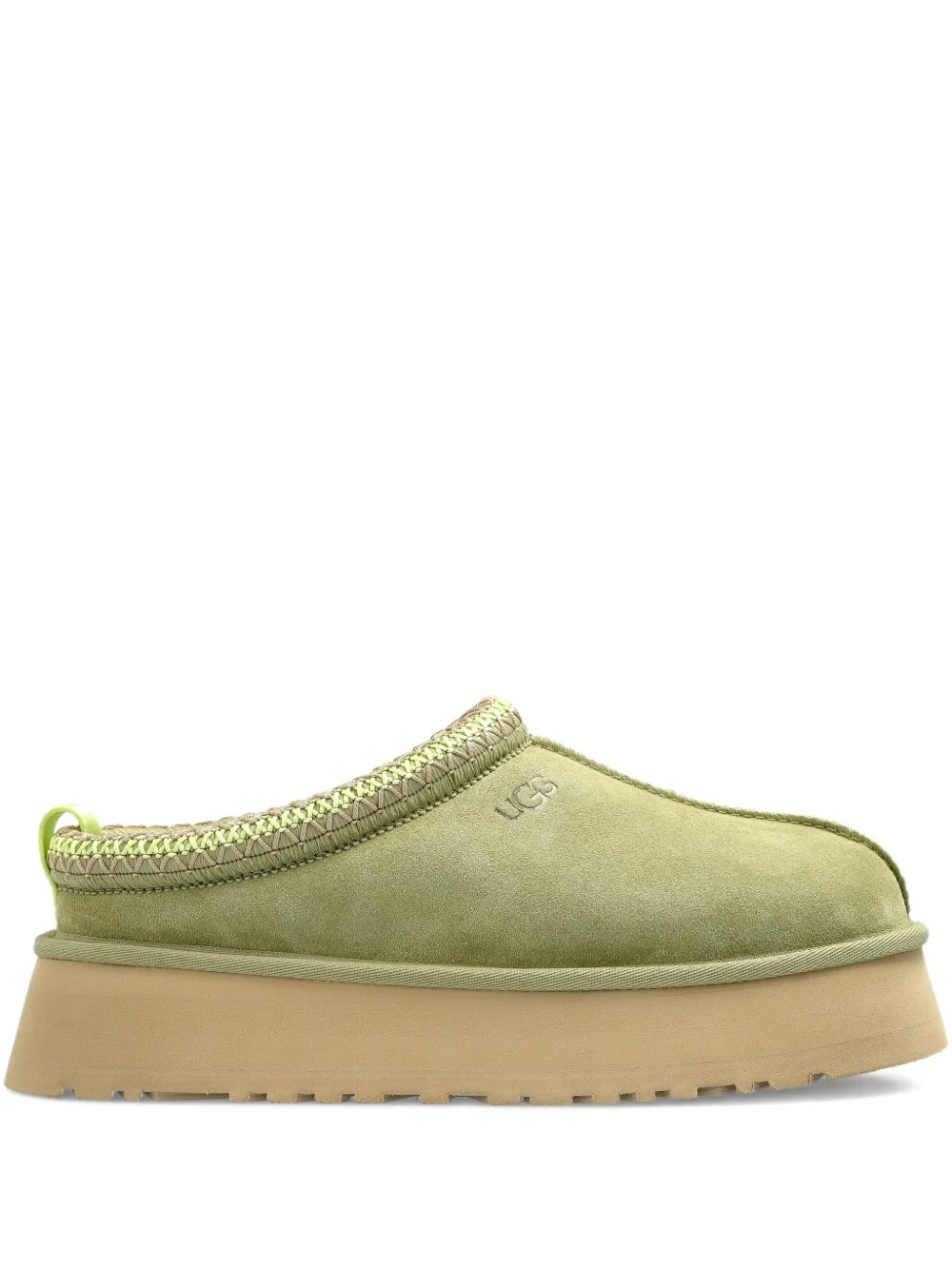 Замшевые тапочки Tazz II на платформе UGG, зеленый