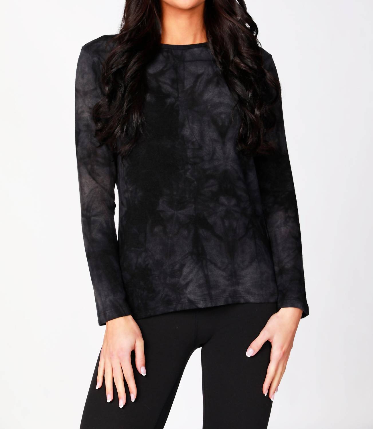 

Мягкая эластичная футболка Tie Dye Basic в цвете Onyx french kyss