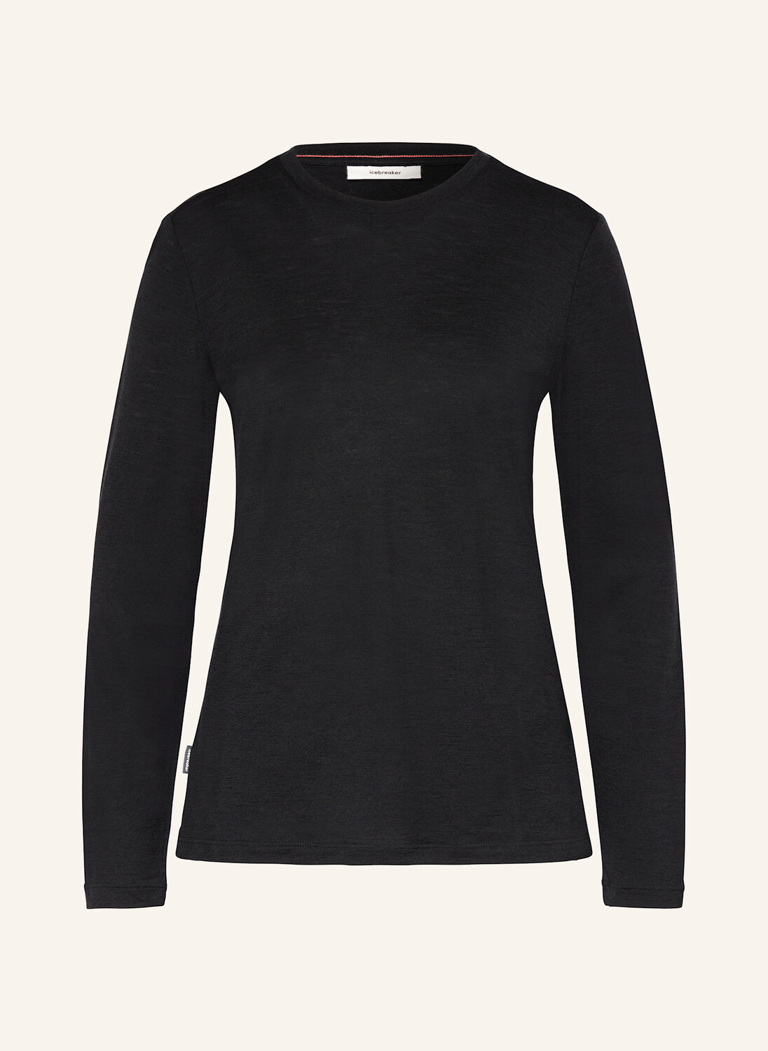 

Лонгслив merino tech lite из шерсти мериноса icebreaker, черный