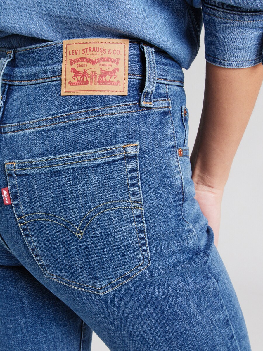 Узкие джинсы LEVI'S  724 High Rise Straight, Blue Denim — фото 2