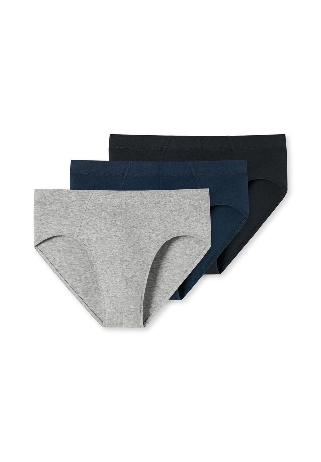 

Мини-трусы / трусы, 3 шт. в упаковке из органического хлопка 95/5 SCHIESSER, цвет Grau Blau Schwarz