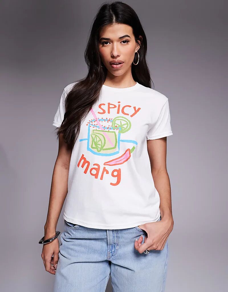 

Футболка River Island Spicy Marg белого цвета