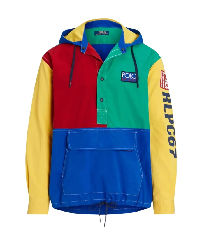 

Яркая куртка с капюшоном и логотипом Ralph Lauren, мультиколор