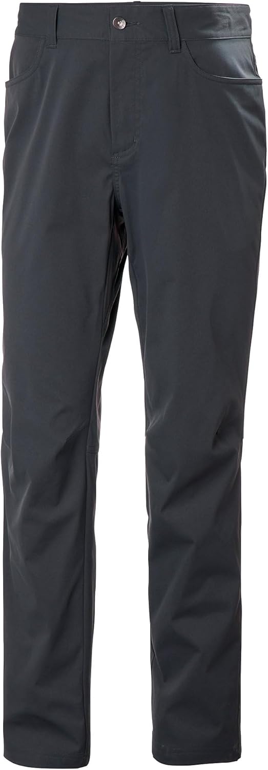 

Брюки Helly-Hansen Holmen 5 Pocket Pant мужские повседневные с застежкой-молнией спереди, анатомические колени, водоотталкивающая отделка Helly Hansen, 980 Ebony