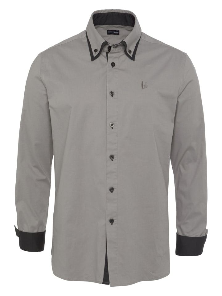 

Рубашка с длинными рукавами серебристо-серого цвета Bruno Banani