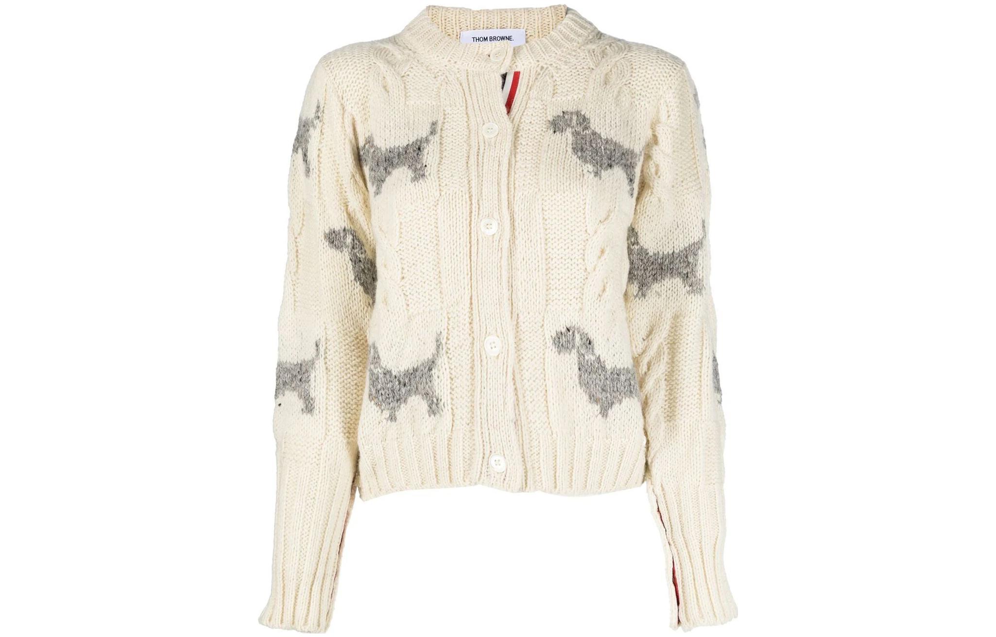 

Свитер женский белый THOM BROWNE