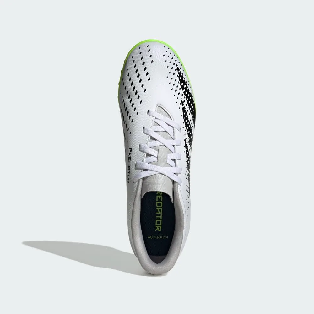 Футбольные бутсы Adidas Predator Accuracy.4 для игры на твердом покрытии, унисекс, белый/черный — фото 4