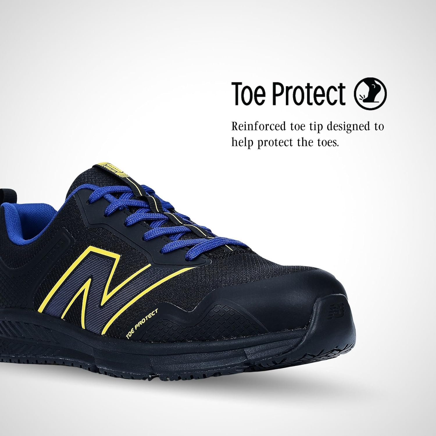 New Balance Мужские ботинки с алюминиевым носком Evolve, черный/синий/желтый — фото 3