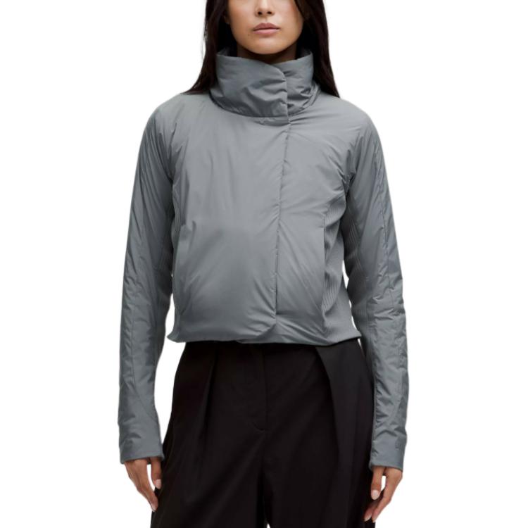 

Lululemon Стильная городская куртка Sleek City для женщин, Gray Oasis/Grey Oasis
