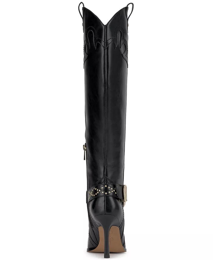 Женские ковбойские сапоги Kenzin Tall Western с пряжкой Jessica Simpson, черный — фото 3