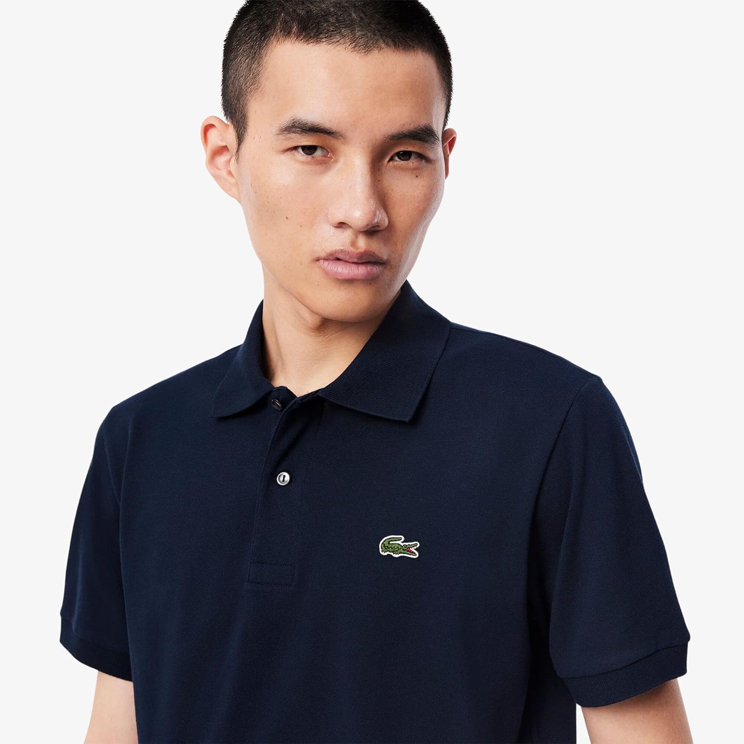 Мужская легкая повседневная футболка Lacoste, темно-синий — фото 2