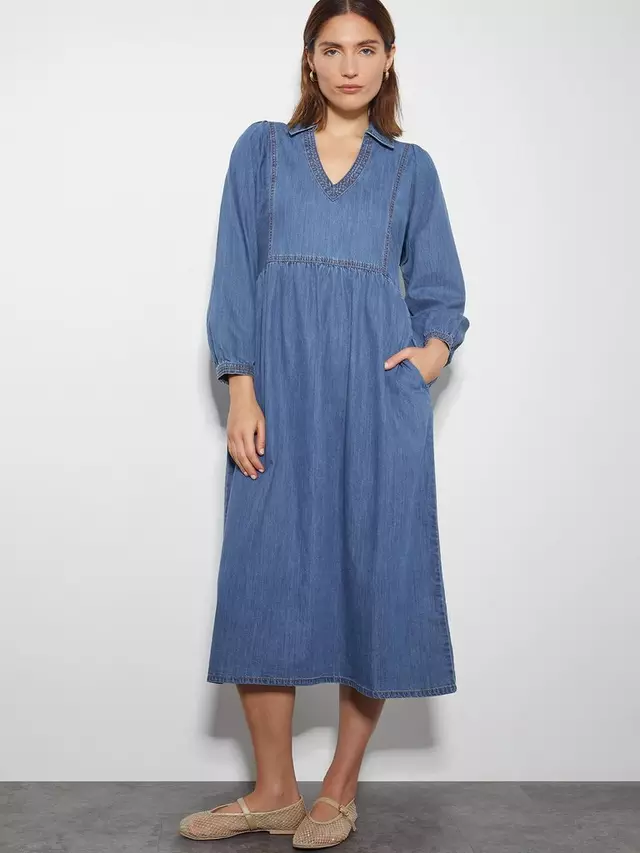 

Платье Monsoon Wilma Denim Midi, синий