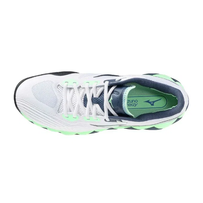 Унисекс теннисные кроссовки «Wave Enforce Tour 2 AC» от Mizuno, White X Mint (37) — фото 2
