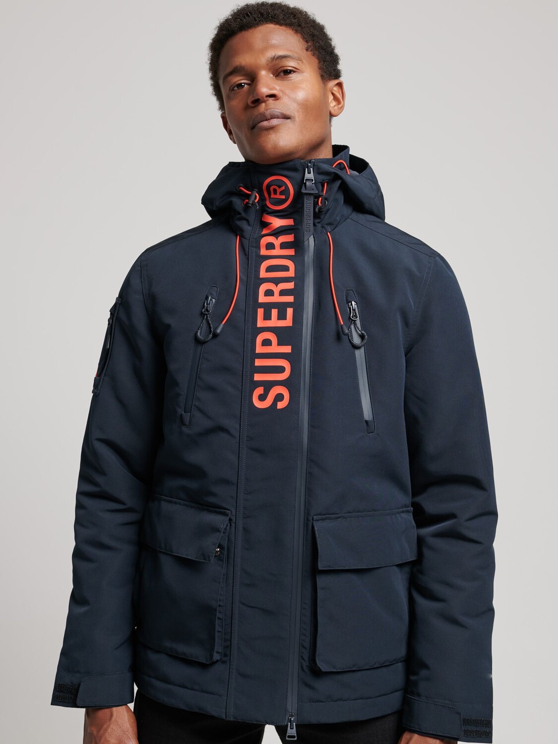 

Куртка-ветровка Superdry Ultimate SD, темно-синий/ярко-оранжевый