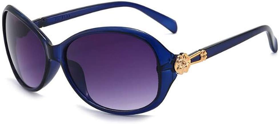 

Модные женские овальные солнцезащитные очки с защитой от УФ-излучения, цветочные бриллиантовые оправы (оправа в форме чайного листа, двойные чайные хлопья) SLCHJXS, Blue