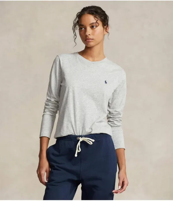 Блуза regular fit Polo Ralph Lauren, серый
