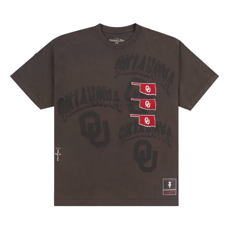 

Футболка Cactus Jack By Travis Scott Cactus Jack by Travis Scott x Mitchell & Ness University Of Oklahoma Seal Tee, коричневый