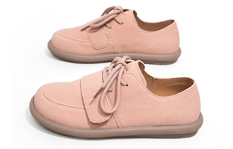 Повседневные женские туфли Feiyue розовые на каблуке 3 см — фото 2