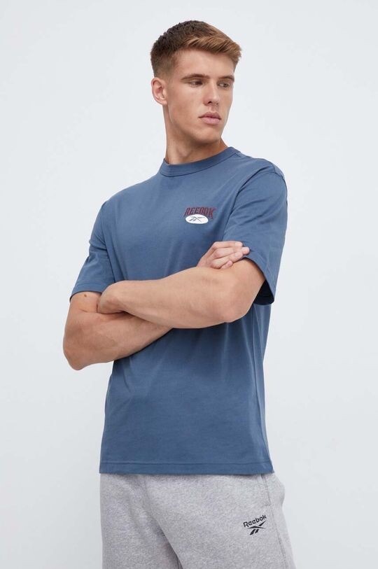 

Хлопковая футболка Reebok, синий