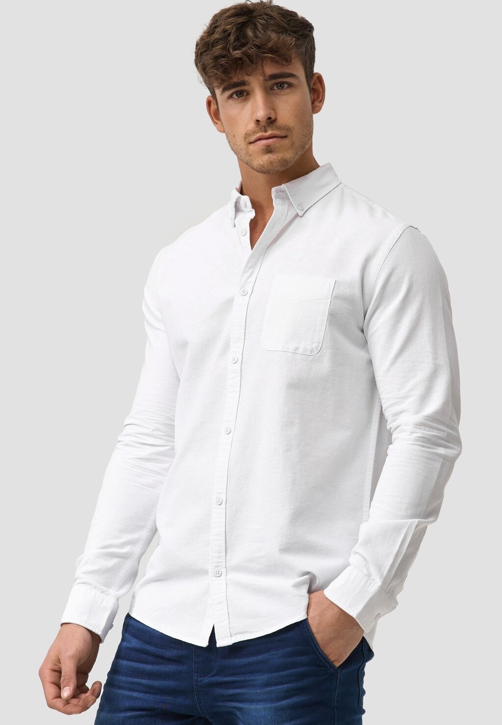 

Рубашка LANGARM KEPNER INDICODE JEANS, цвет offwhite