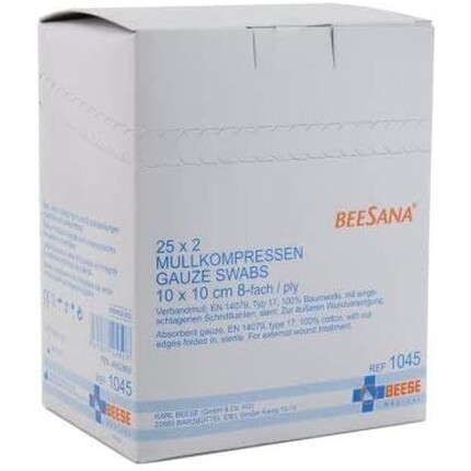 

Стерильные компрессы Mull 10 см x 10 см 8-слойные Артикул 1045 Meditrade