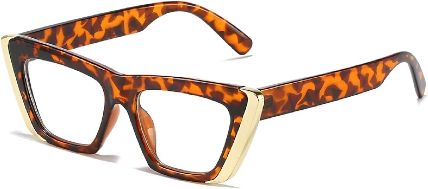 

Солнцезащитные очки с защитой от УФ-излучения UV400 для женщин и мужчин | «Кошачий глаз» для женщин, прозрачные с градиентом | для занятий спортом на открытом воздухе DSVIGF, Leopard Clear