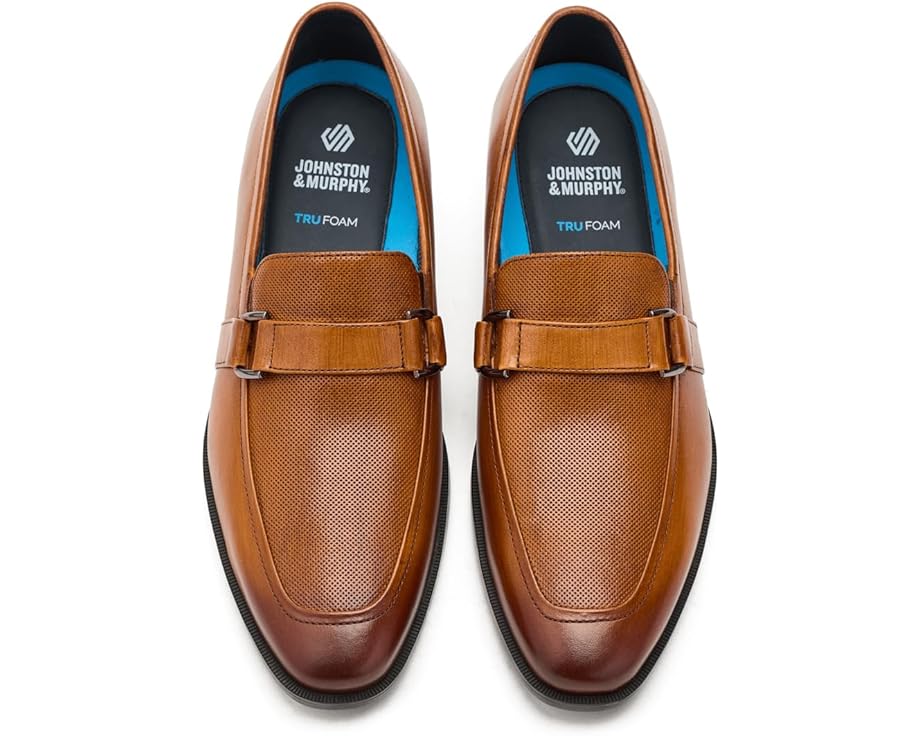 Мужские лоферы Johnston & Murphy Gibbons Embossed Bit, Tan Full Grain — фото 2