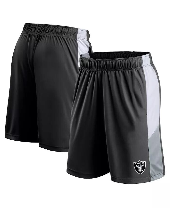 

Мужские черные шорты с цветными блоками Las Vegas Raiders Prep Fanatics