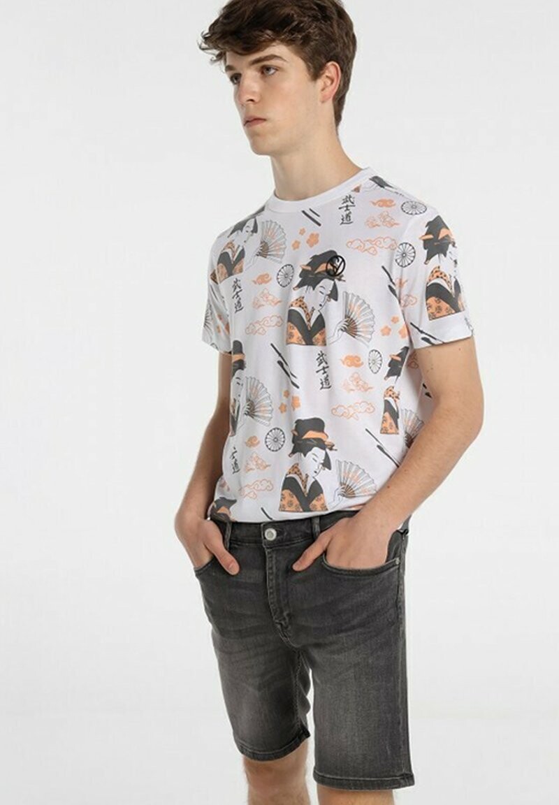 

Футболка с принтом GEIKO SHORT SLEEVE FULL PRINT Six Valves, белый