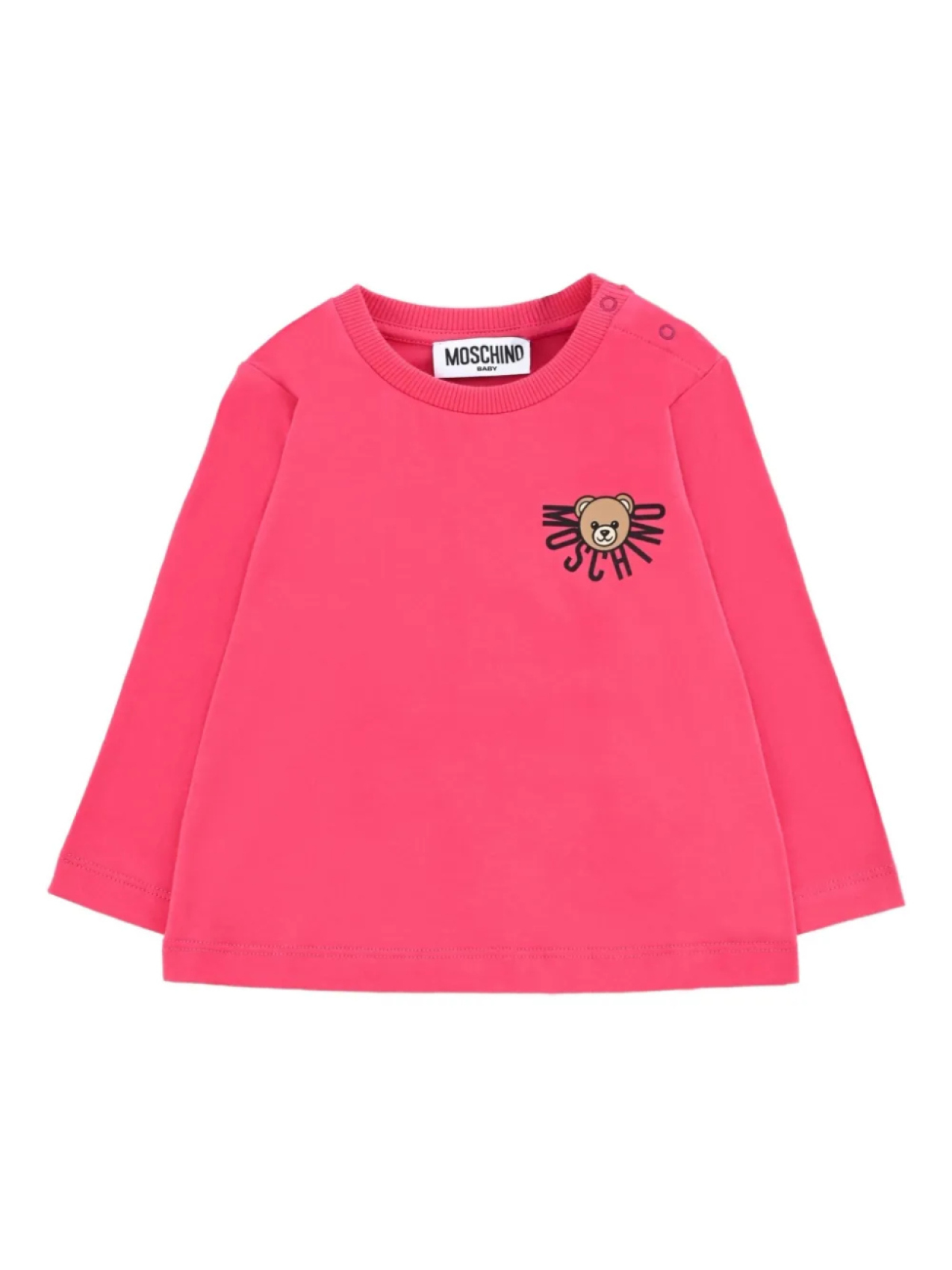 

Толстовка Moschino Kids с длинными рукавами и логотипом Teddy, розовый