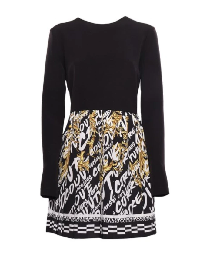 

Черное платье с короткими рукавами от Versace Versace Jeans Couture, черный
