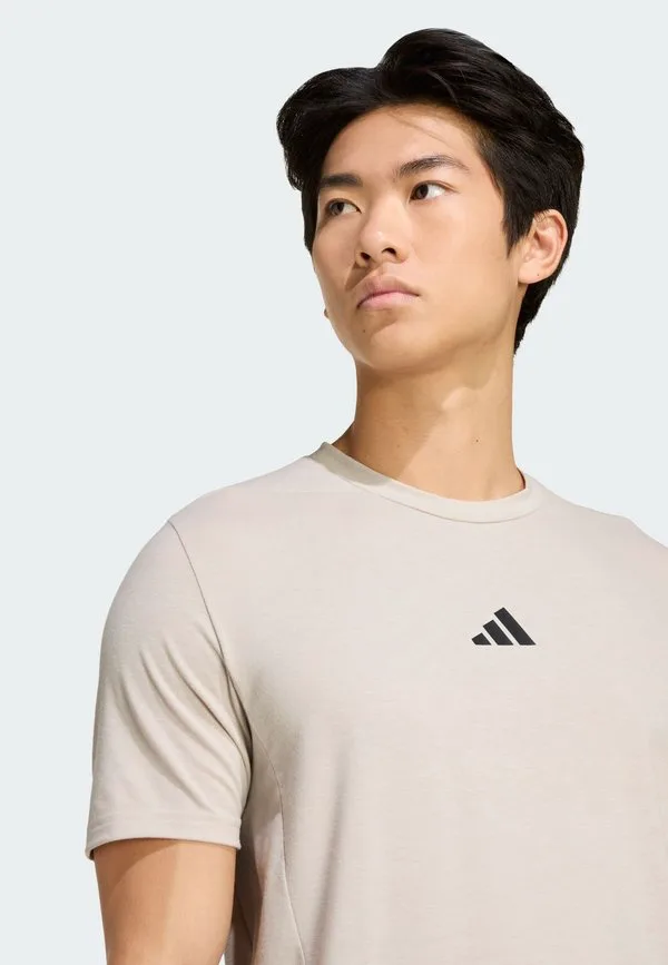 Спортивная футболка для тренировок d4t Adidas Performance, Beige — фото 3