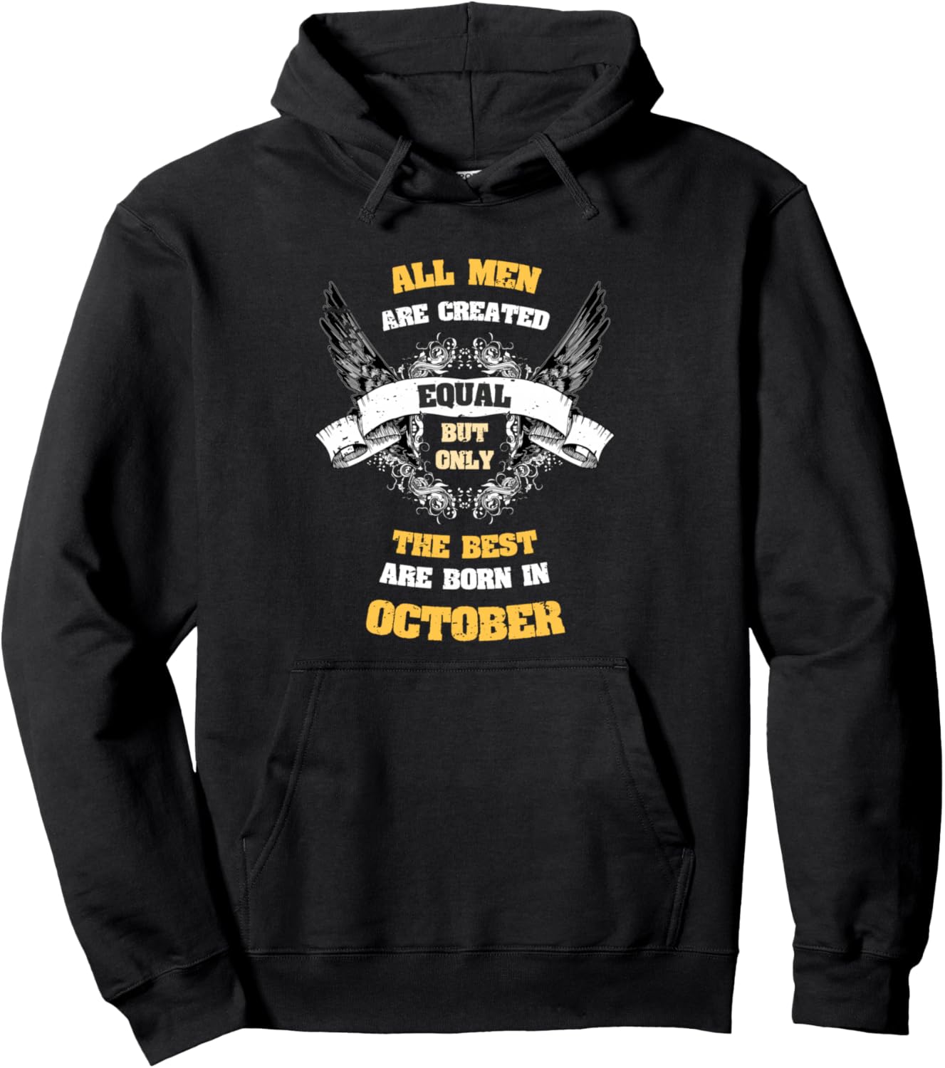 

Худи для мужчин, родившихся в октябре Born In October Apparel For Men, черный