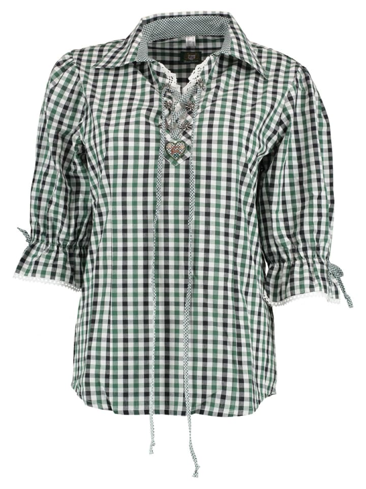 

Традиционная блузка Паруво традиционного зеленого цвета OS-Trachten