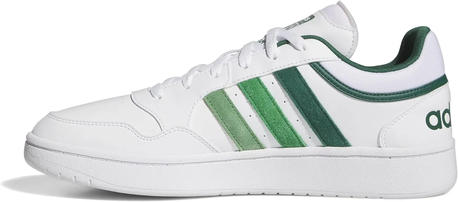 Мужские кроссовки Adidas Hoops 3.0 Low Classic Vintage, Cloud White Collegiate Green — фото 2