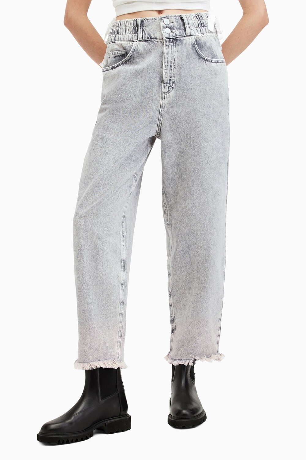 

Allsaints Hailey потертые джинсы All Saints, серый