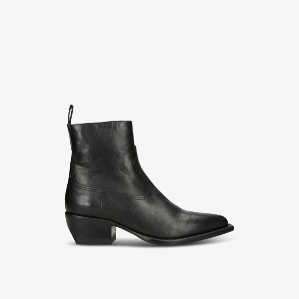 Ботильоны Debbie из кожи на блочном каблуке Golden Goose, черный