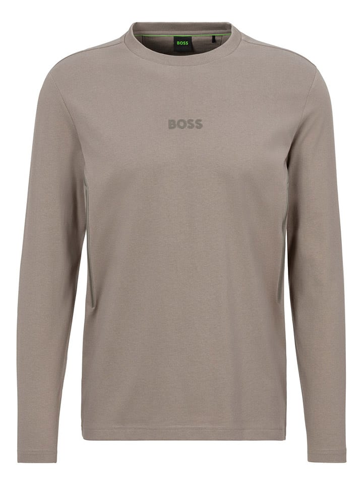 

Лонгслив BOSS GREEN, светло-коричневый