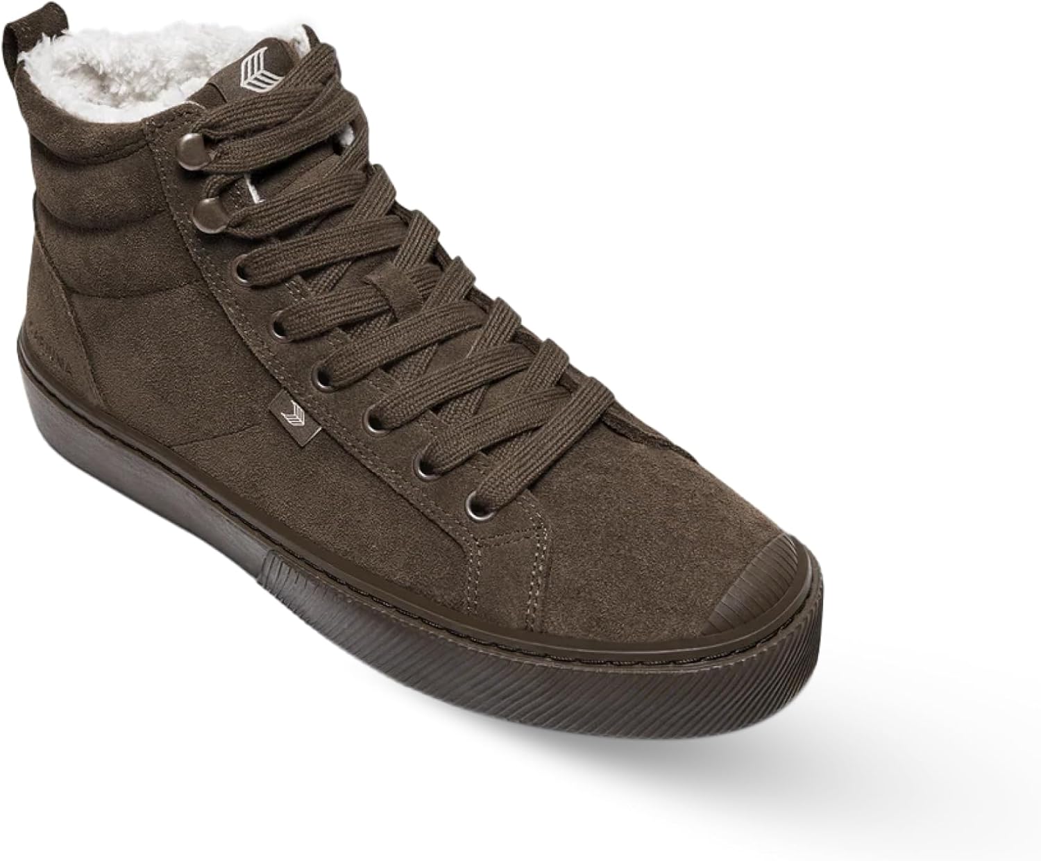 

Ботинки Cariuma OCA Therma High Tops из замши, удобная обувь для мужчин, легкие и экологичные, универсальная повседневная обувь с 100 веганскими стельками и резиновой подошвой, Teak
