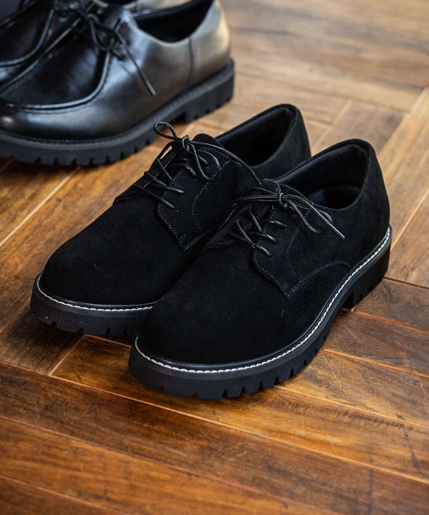 Водоотталкивающие кожаные туфли Rakushon/572273 GLOBAL WORK, Black Suede/Postman 10