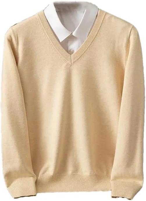 

Мужской вязаный свитер с V-образным вырезом Slim Fit