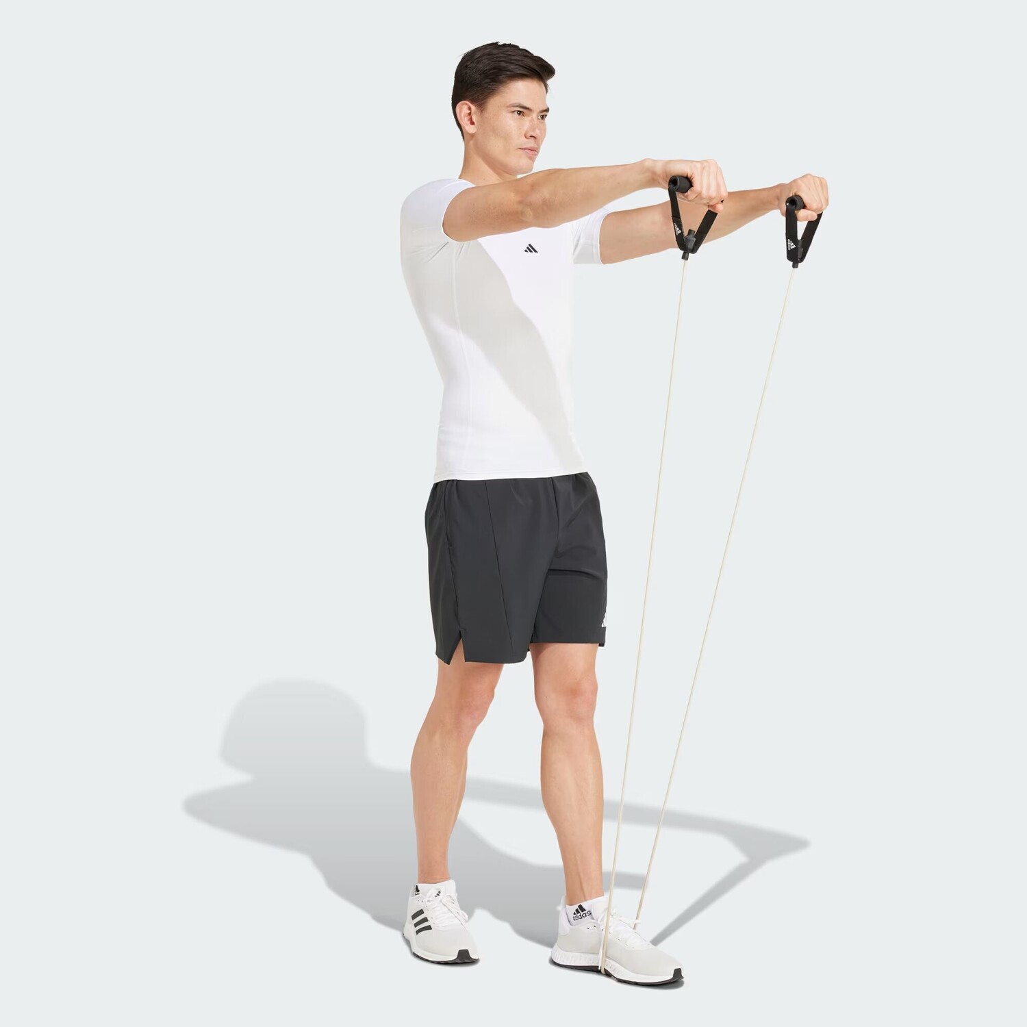 Компрессионная тренировочная футболка Techfit Adidas, цвет White — фото 3