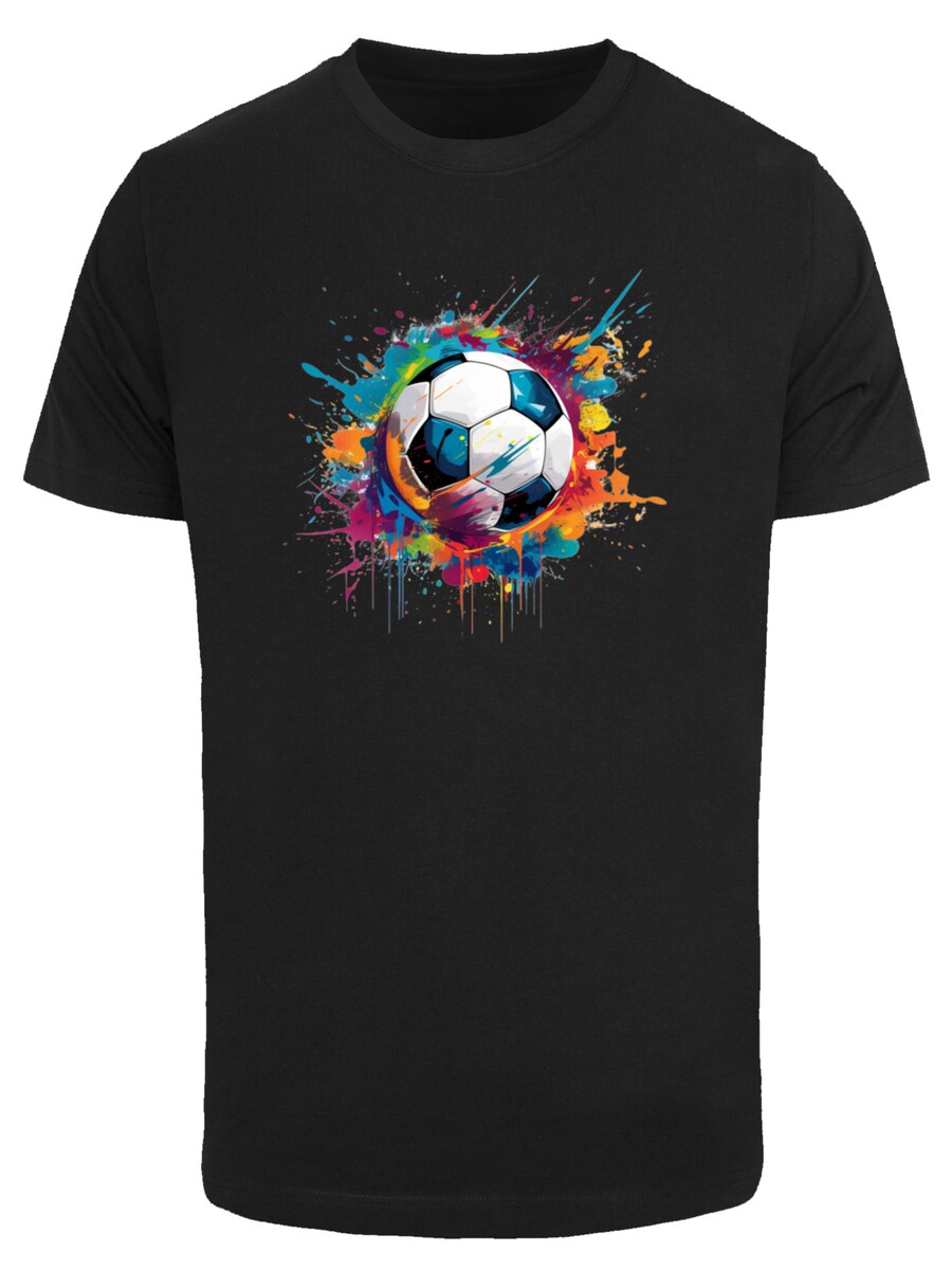 

Рубашка F4NT4STIC Bunte Fußball Grafik, черный