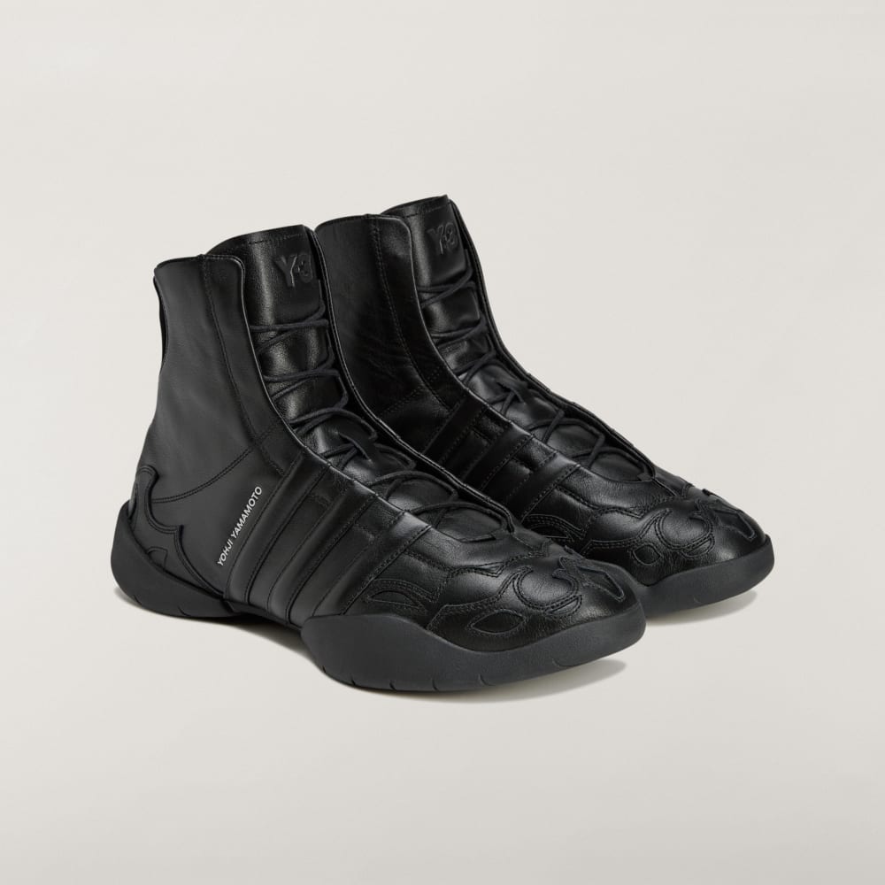 Высокие кроссовки Adidas Y-3 Regu 2002 Hi, цвет Black/Black/Black — фото 4