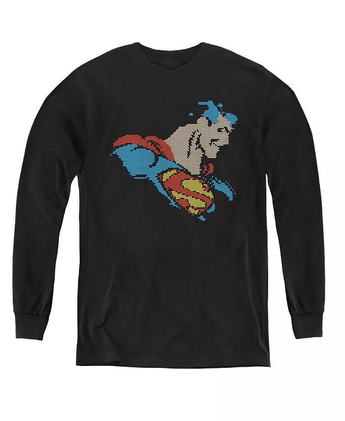 

Свитшот с длинным рукавом Lite Brite Superman для мальчиков и подростков DC Comics, черный