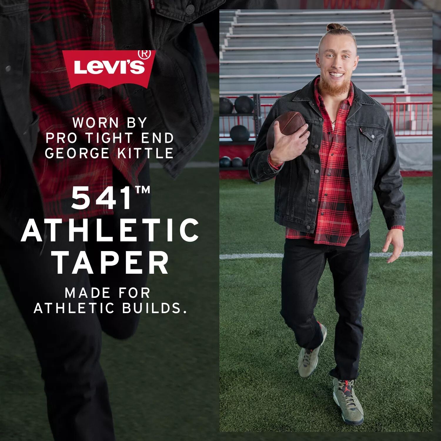 Мужские зауженные эластичные джинсы Levi's 541 — фото 4